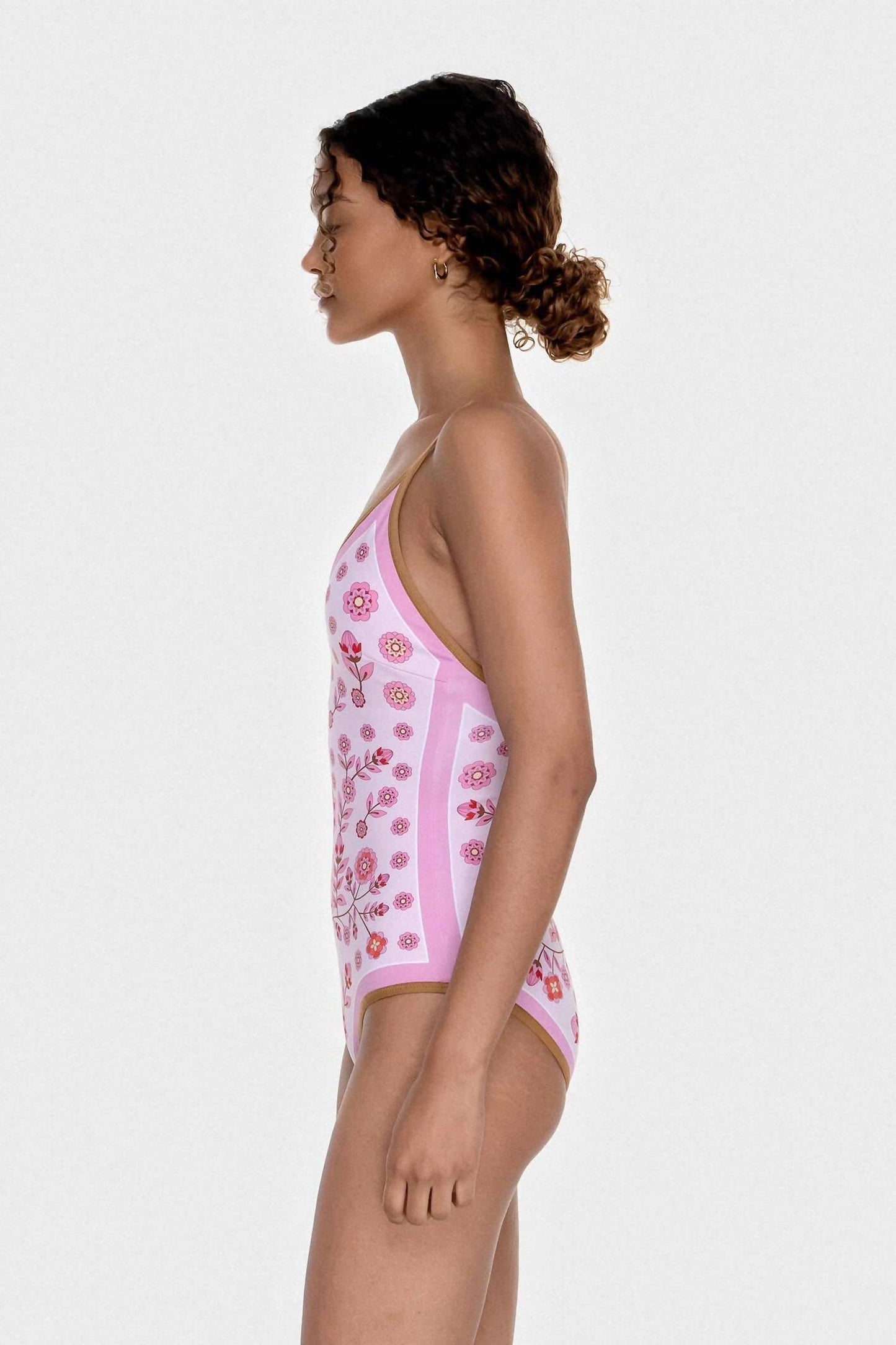 Garden Reversible V-neck One-piece Swimsuit