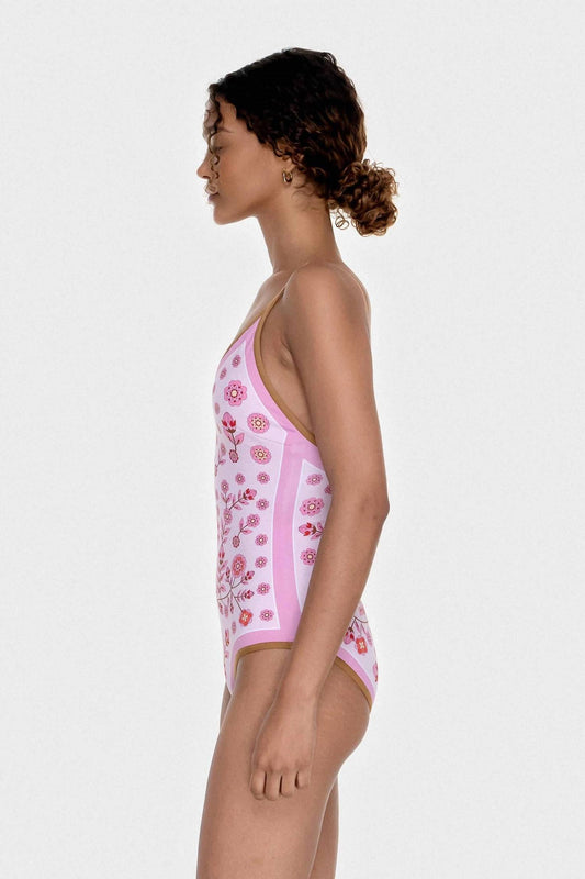 Garden Reversible V-neck One-piece Swimsuit