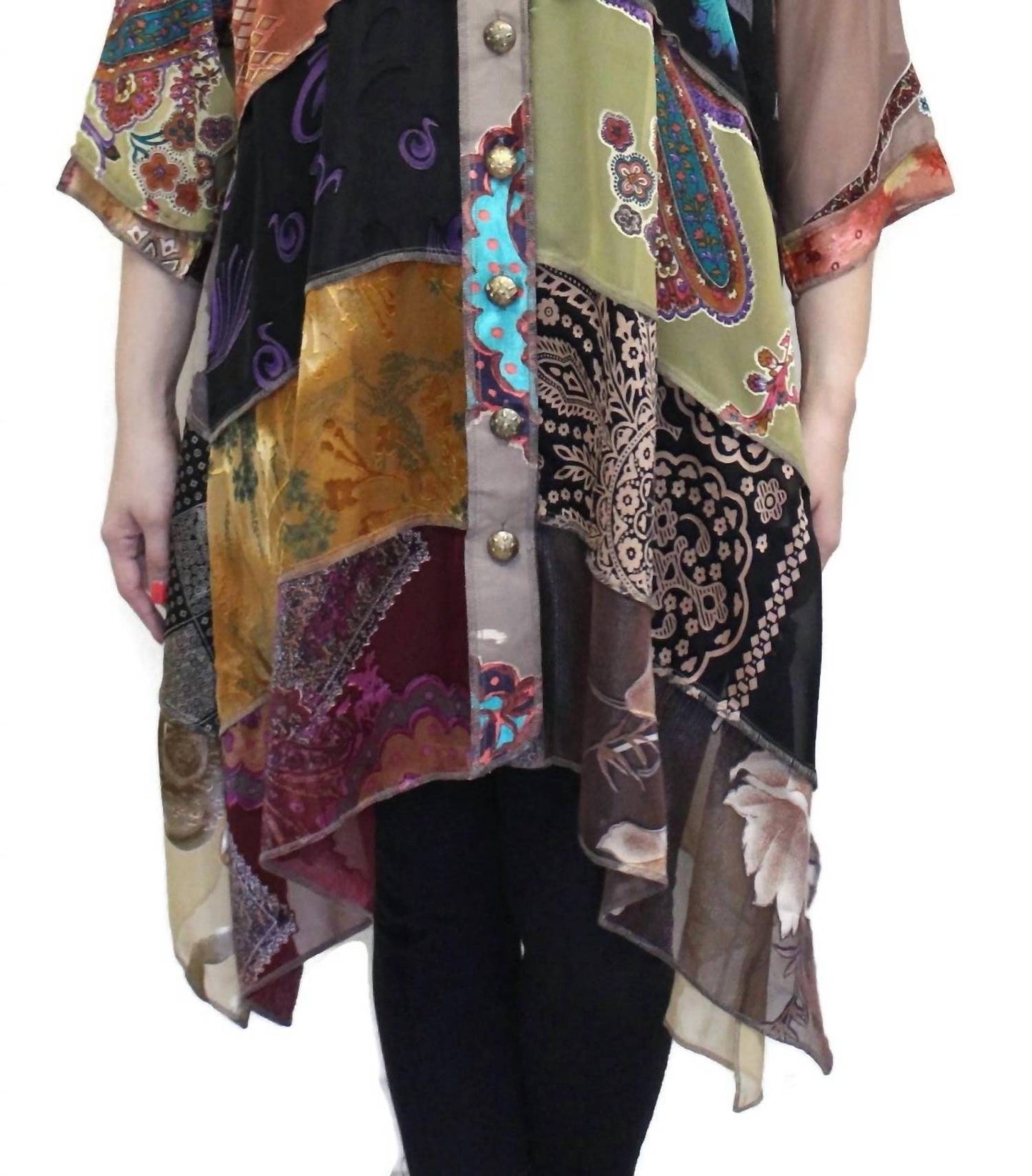 Floral Paisley Burnout Duster