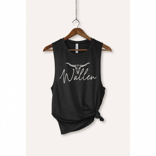 Women's Wallen Skull Western Graphic Jersey Tank Top