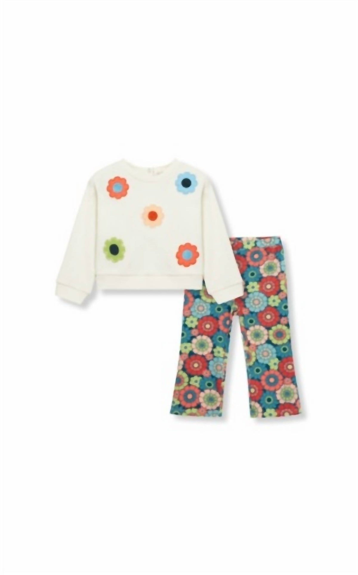 Kid's Flower Pullover Pants Set