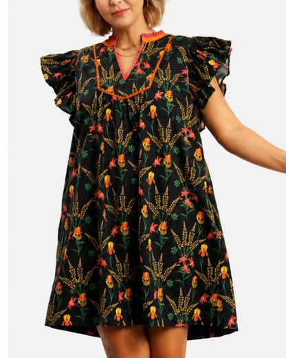 Flutter Sleeve Dress