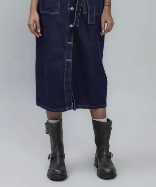 Long Sleeve Denim Midi Dress