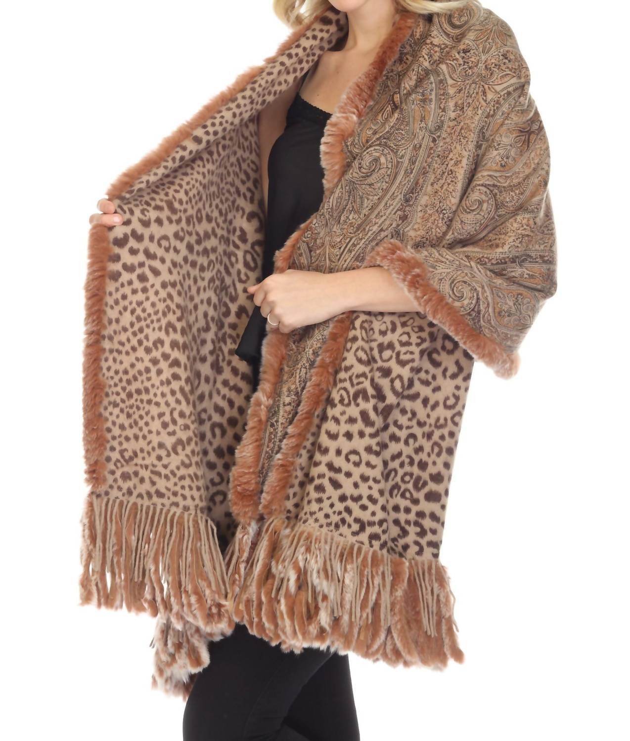Belle Fare - Women's Combo Reversible Shawl - Rack Hunt -