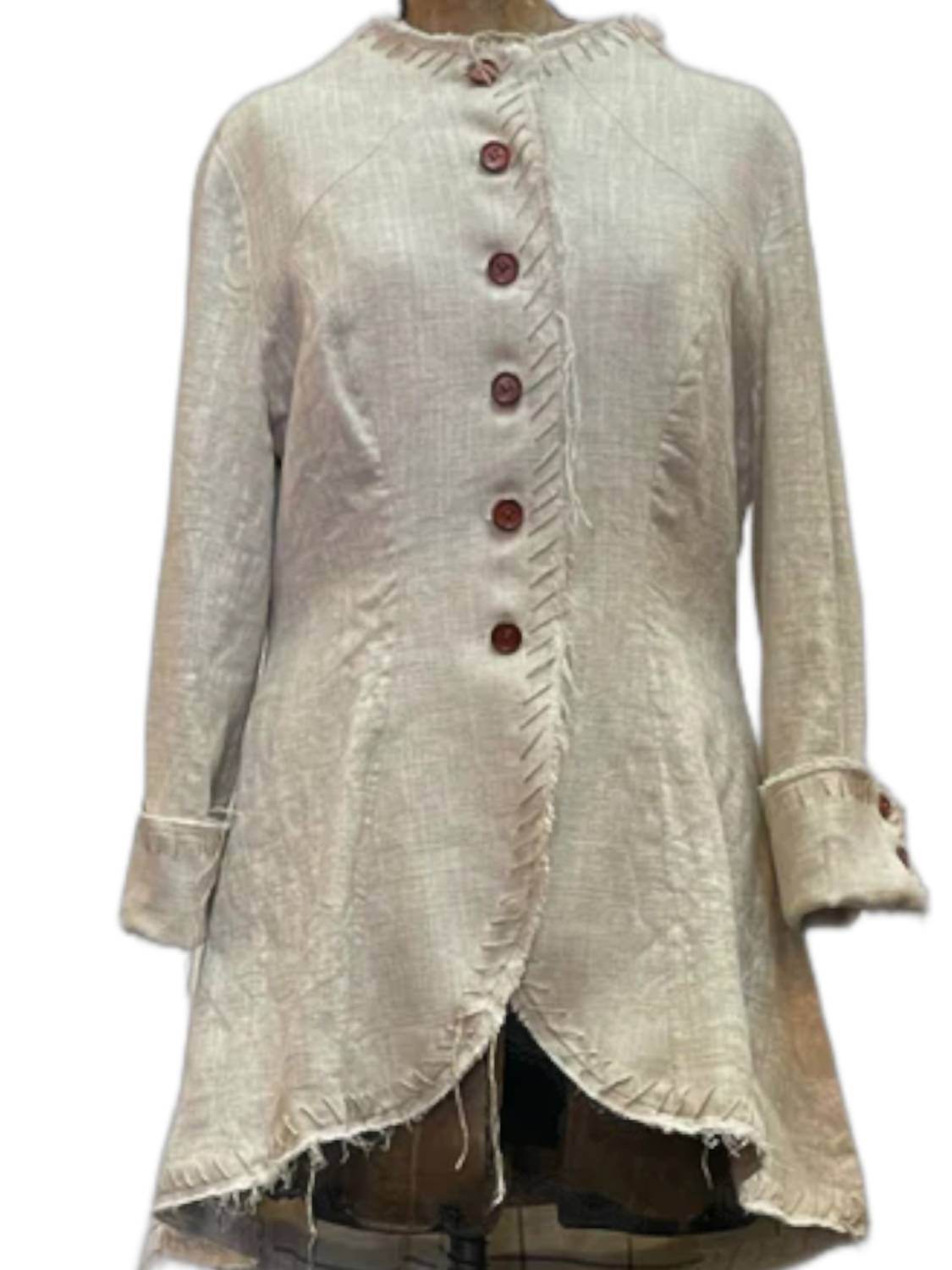 Amano by Lorena Laing - Linen Herringbone Jacket - Rack Hunt -