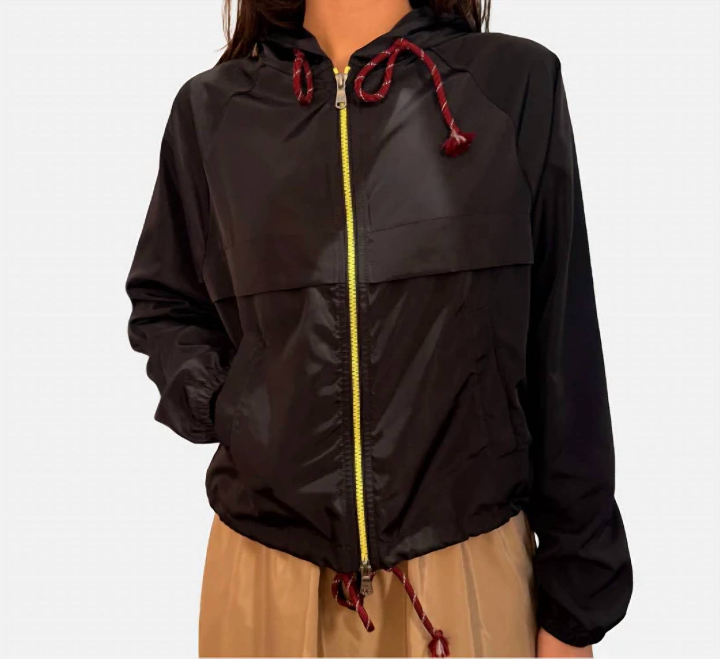 Long Sleeve Nylon Zip Jacket