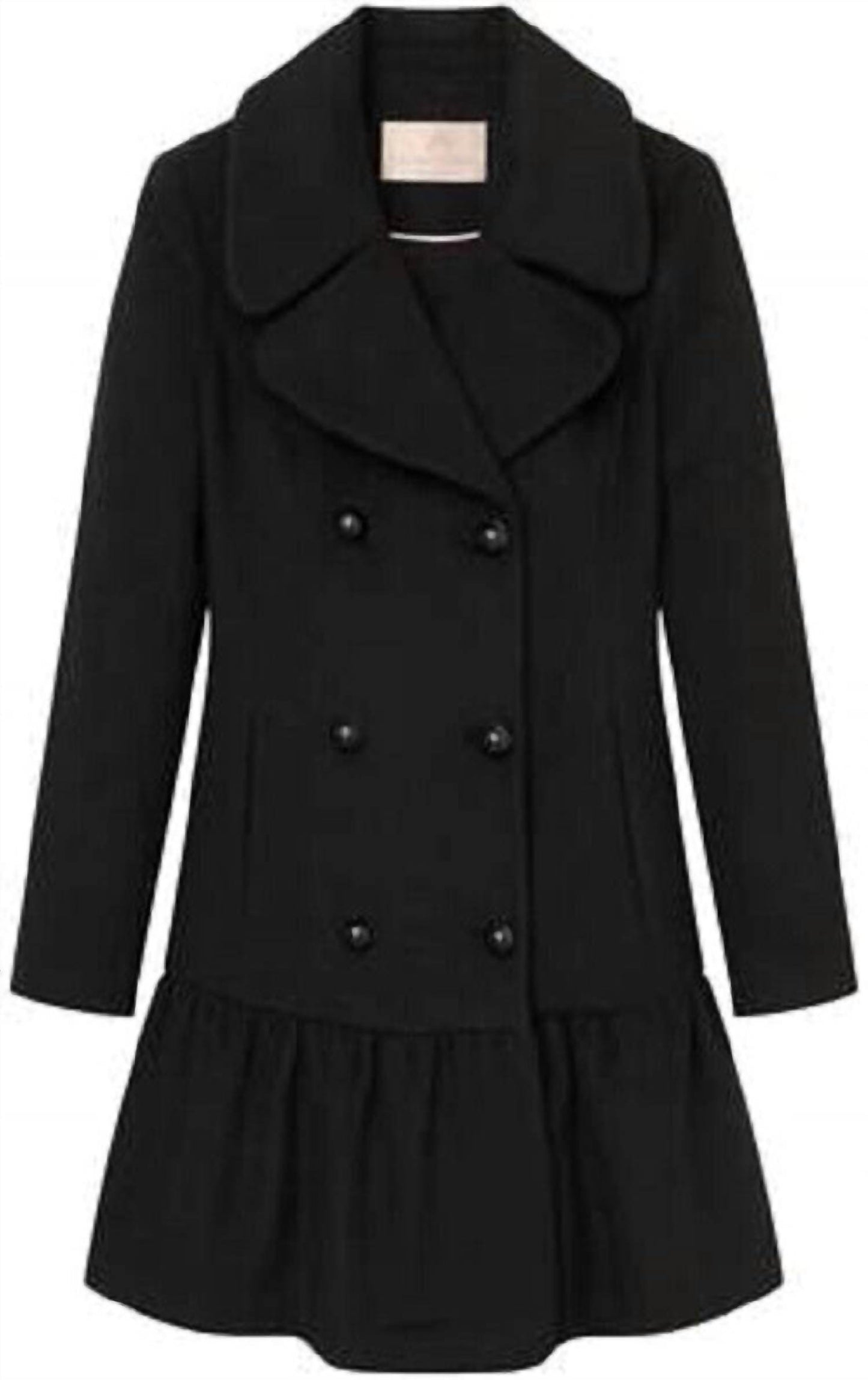 Gal Meets Glam - Amanda Ruffle Peplum Hem Double Breasted Coat - Rack Hunt -