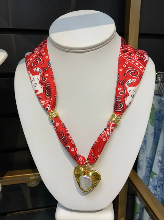 Knotty Bling - Women's Scarf Charm Necklace - Rack Hunt
