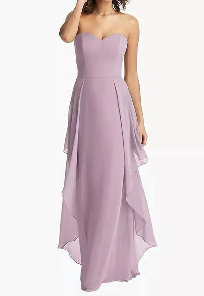 Dessy - Lux Strapless Chiffon Dress - Rack Hunt