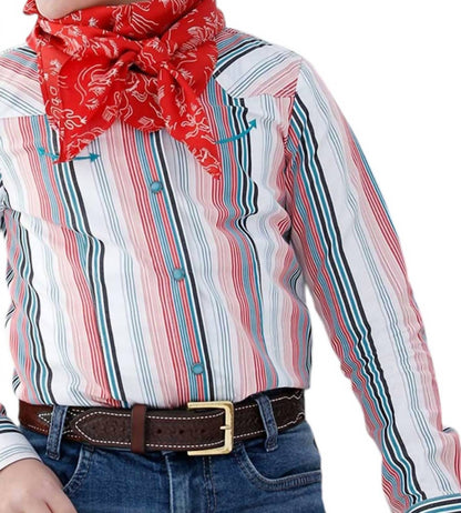 Stripe Long Sleeve Snap Shirt