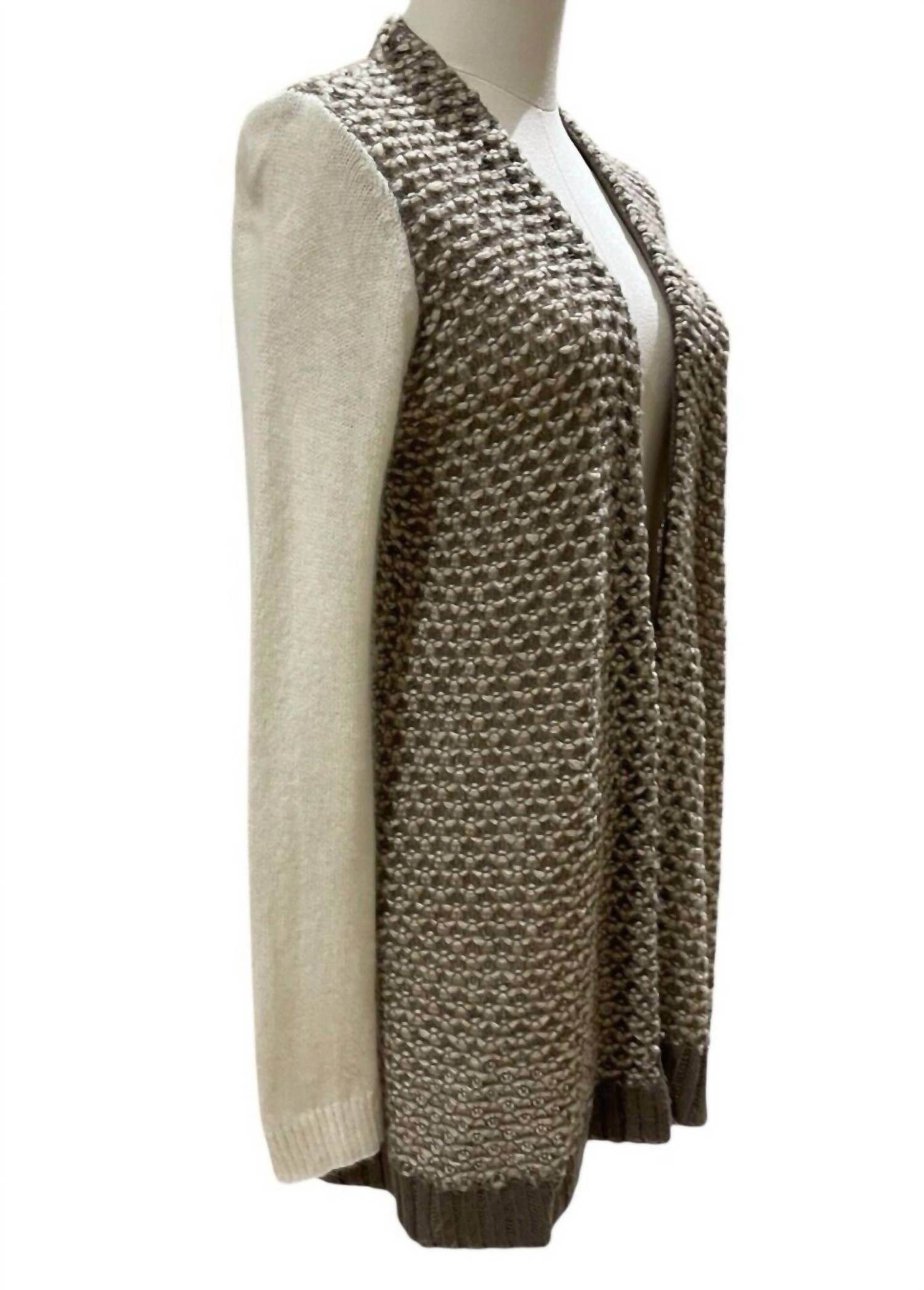 Hinge - Women's Wool Angora Open Front Cardigan - Rack Hunt -