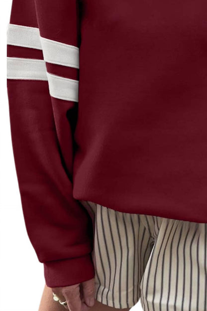 Varsity Striped Sweatshirt
