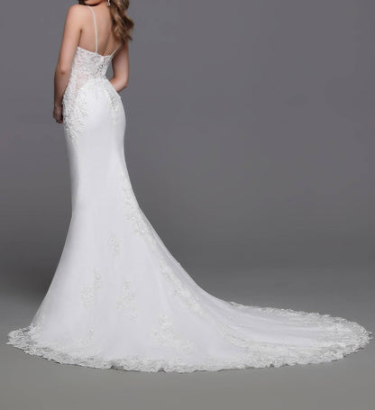 Beaded Lace Tulle Wedding Dress