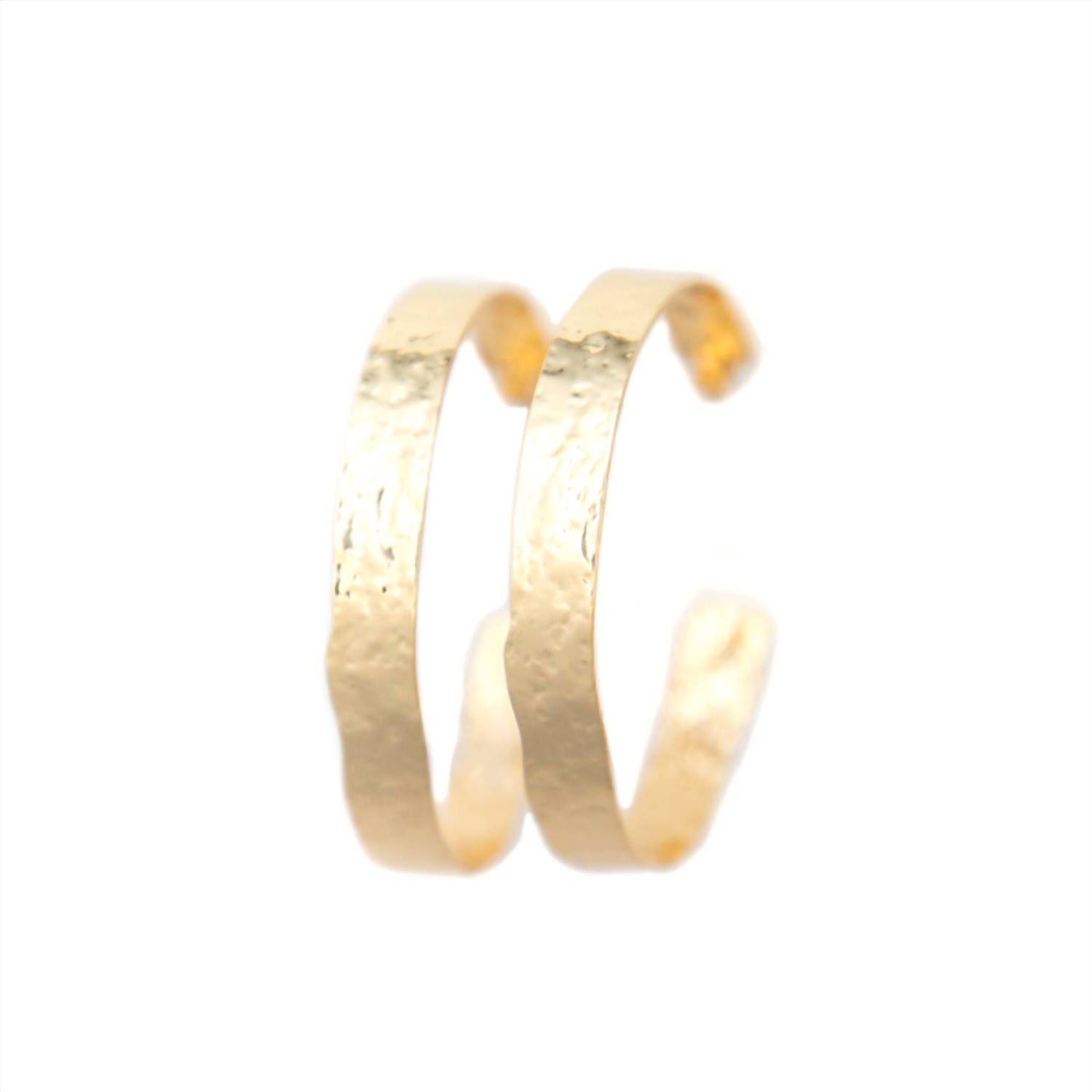 Women's Hammered Hoop Earrings