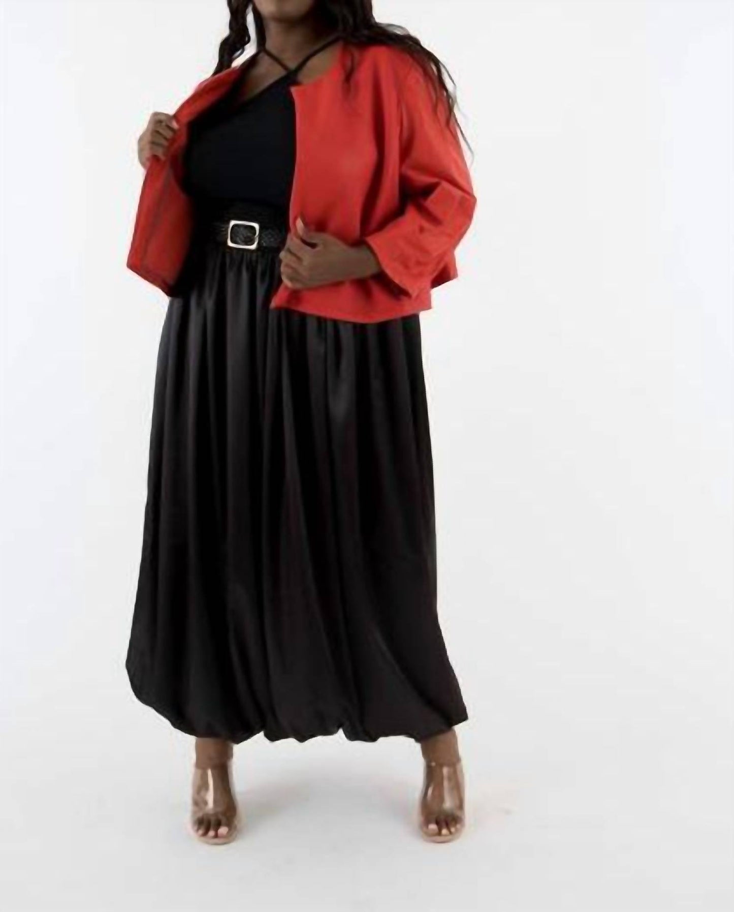 Barre Collarless Leather Jacket