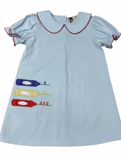Girls School Days Applique Dress