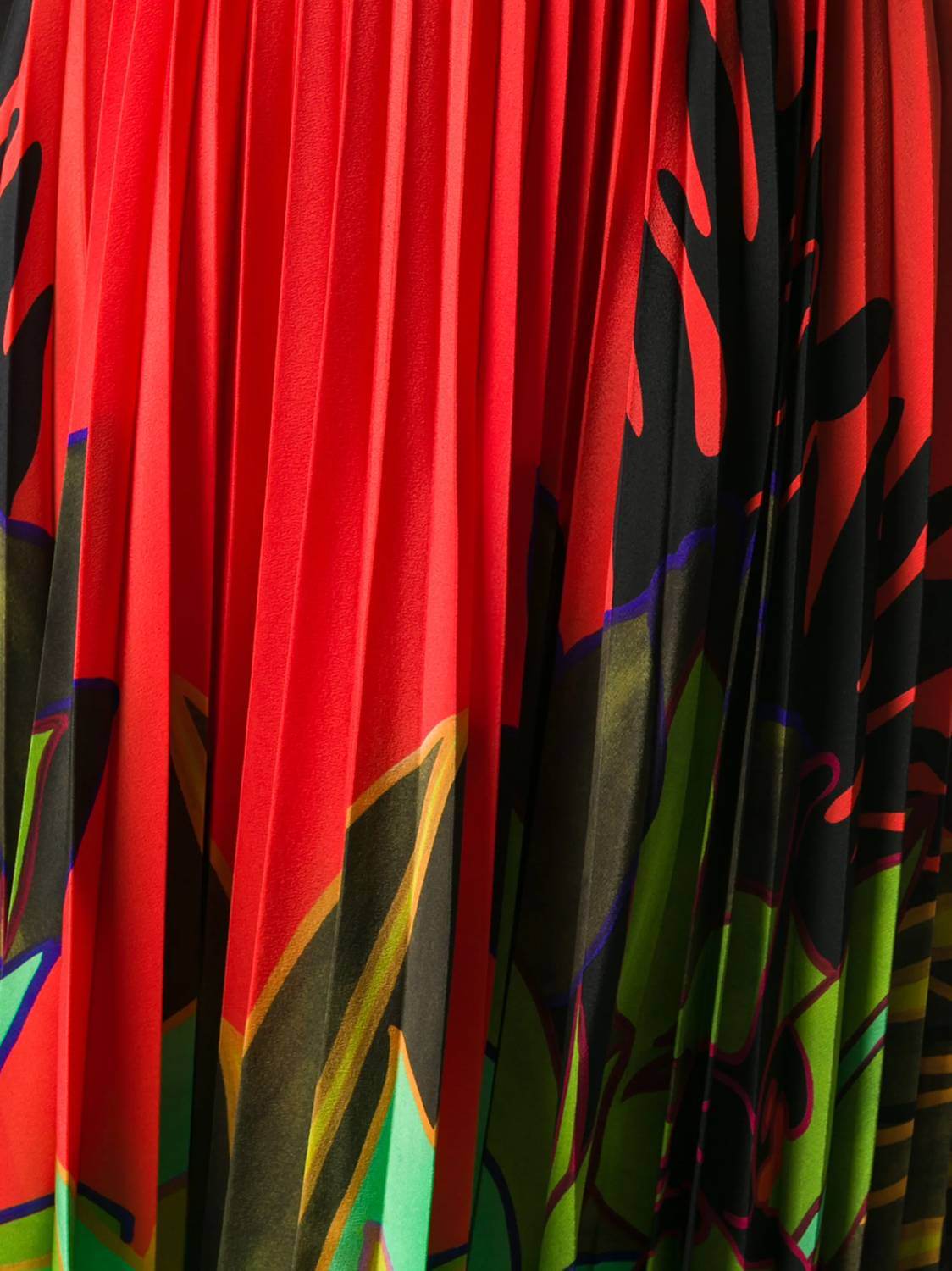 Valentino - Mirrored Monkeys Forest Pleated Skirt - Rack Hunt