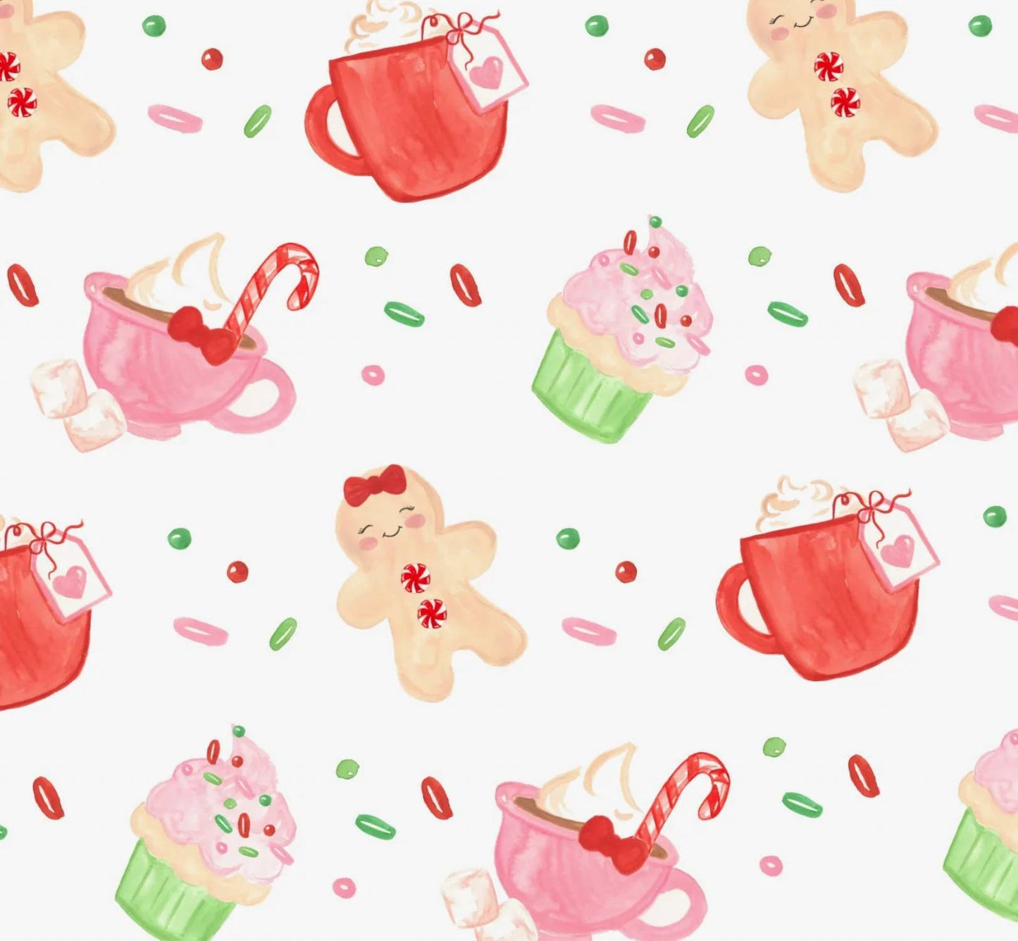 Girls Gingerbread Zip-up Jammies