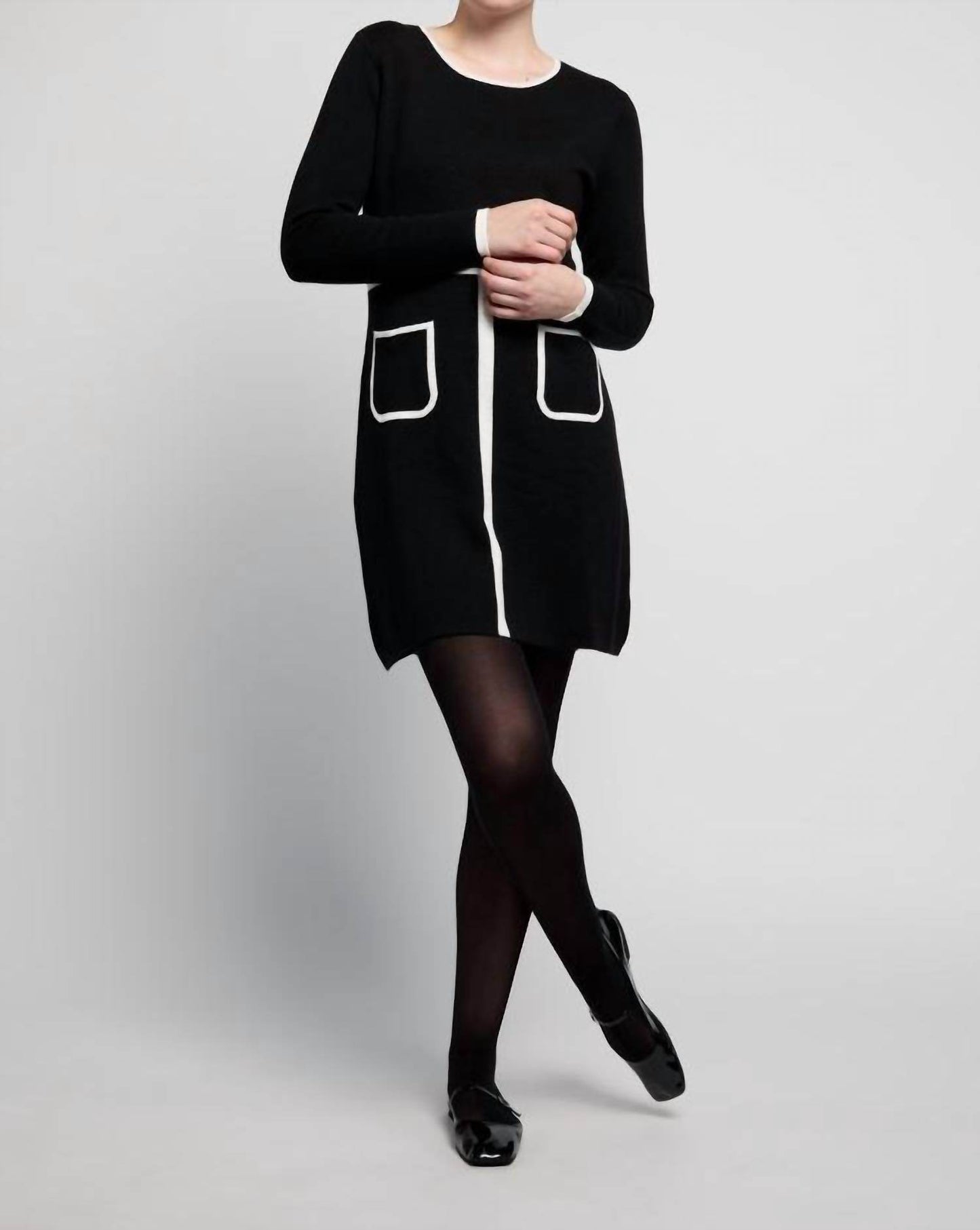 ATELIER - Long Sleeve Double Knit Dress - Rack Hunt -