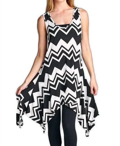 Emerald Fashion - Chevron Tunic Tank Dress - Rack Hunt