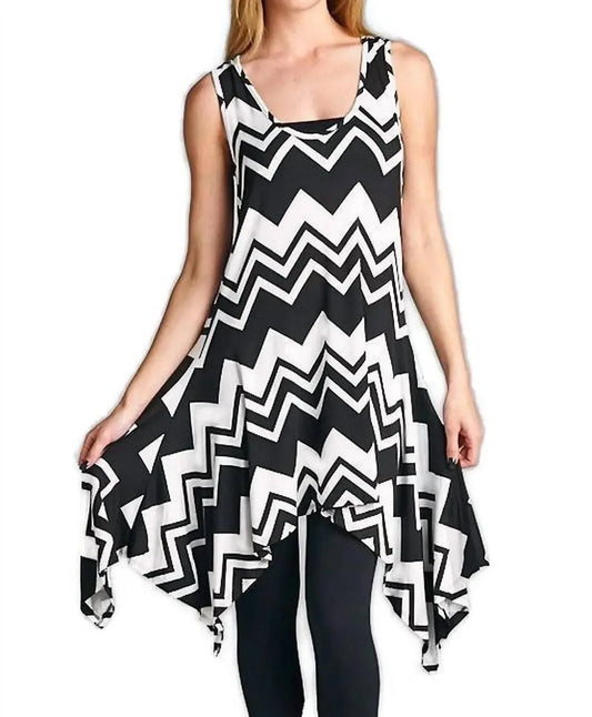 Emerald Fashion - Chevron Tunic Tank Dress - Rack Hunt