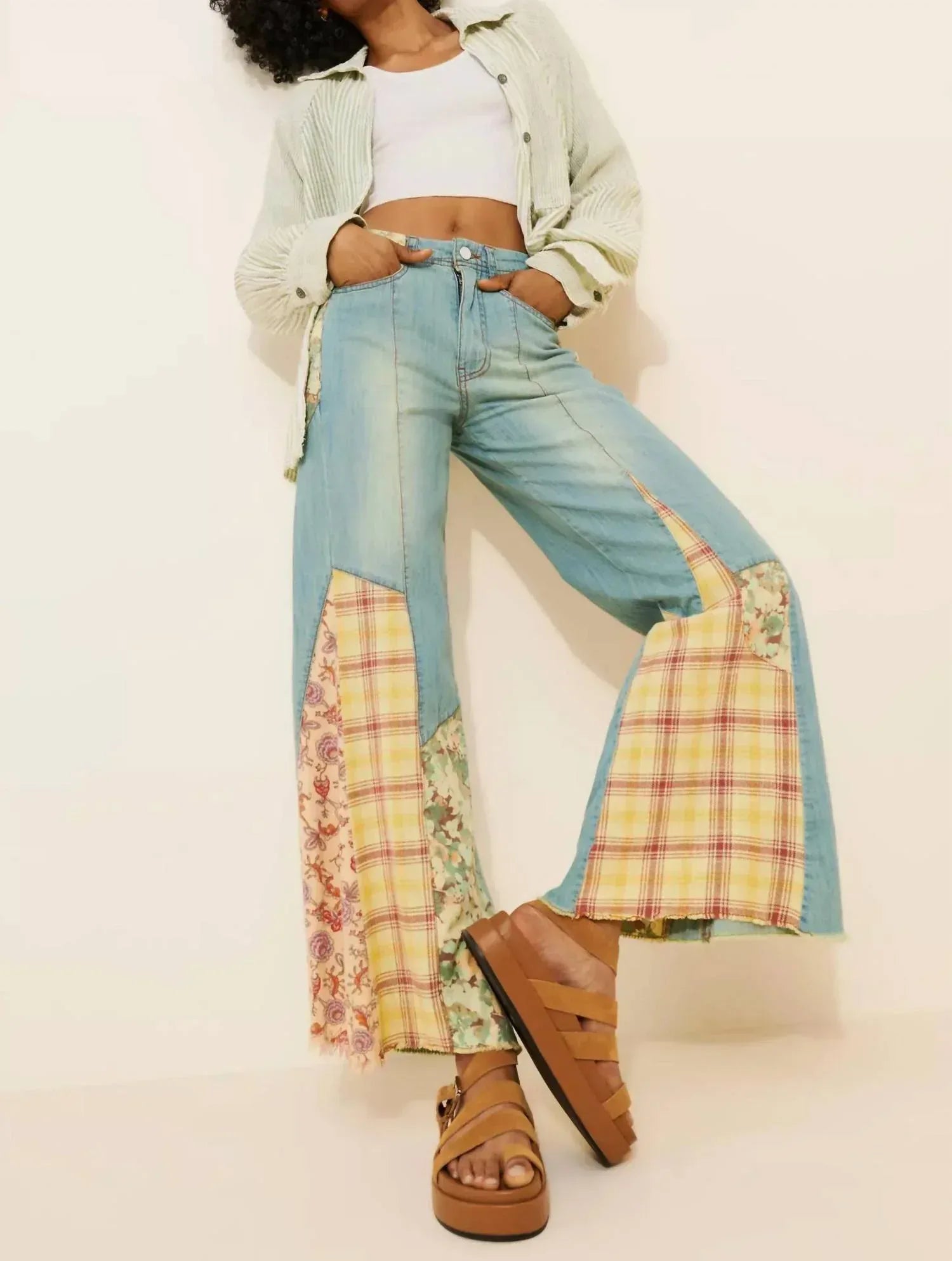 Pilcro - Relaxed Flare Patch Work Edition Jeans - Rack Hunt