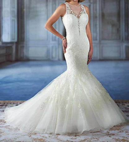 Karelina Sposa - Mermaid Sheer Wedding Dress - Rack Hunt