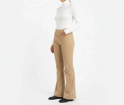 Suede Leather Pants