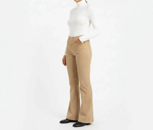 Suede Leather Pants