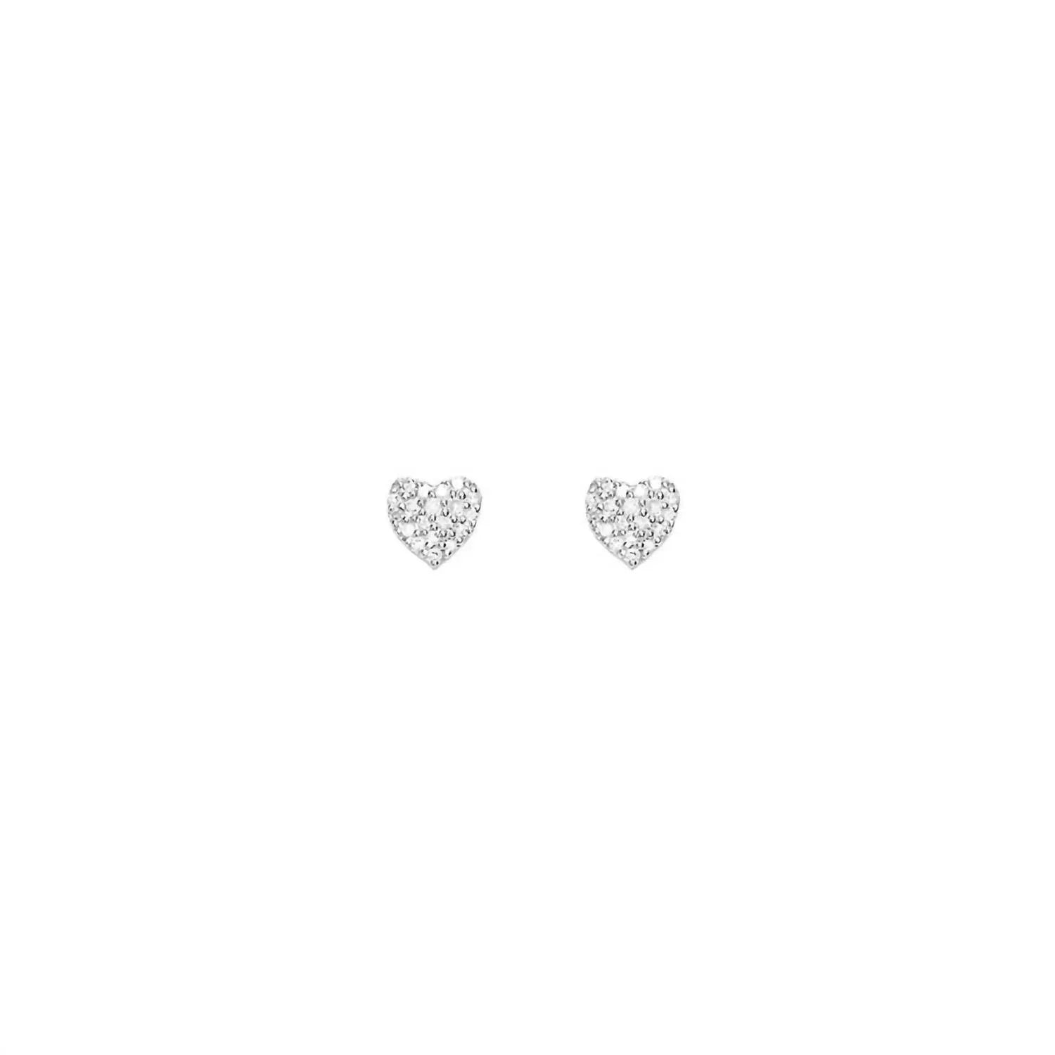La Soula Jewelry - Women's Diamond Heart Earrings - Rack Hunt