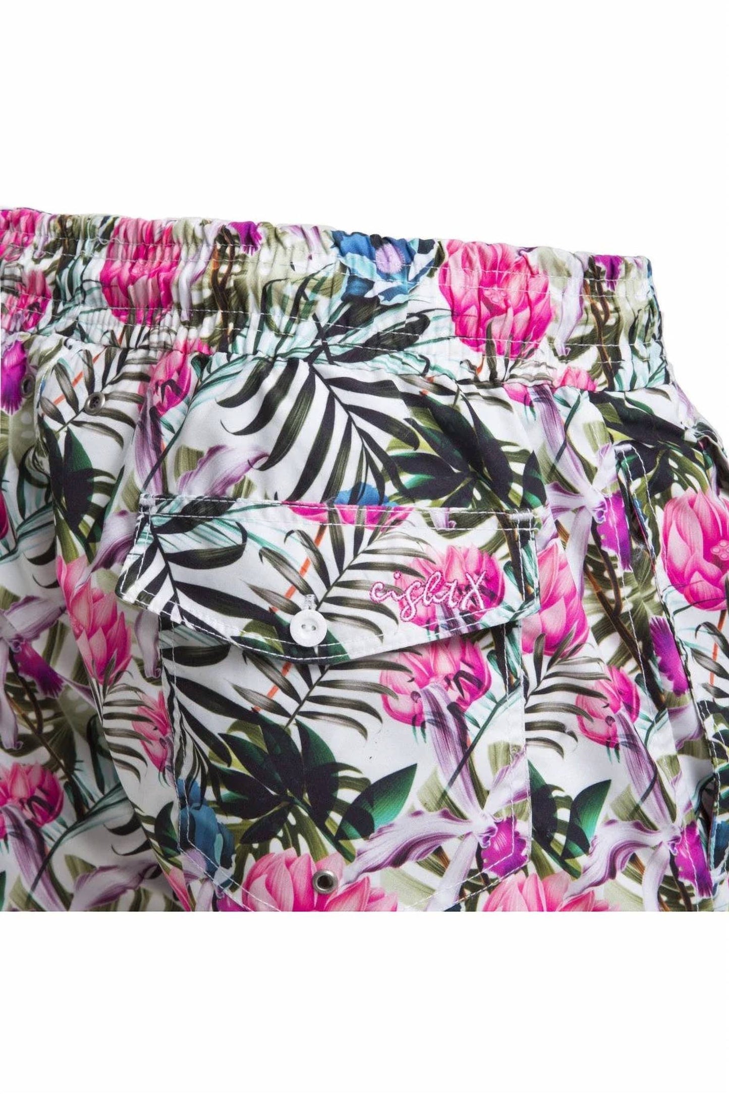 Men's Tropical Flora Print Swim Trunks