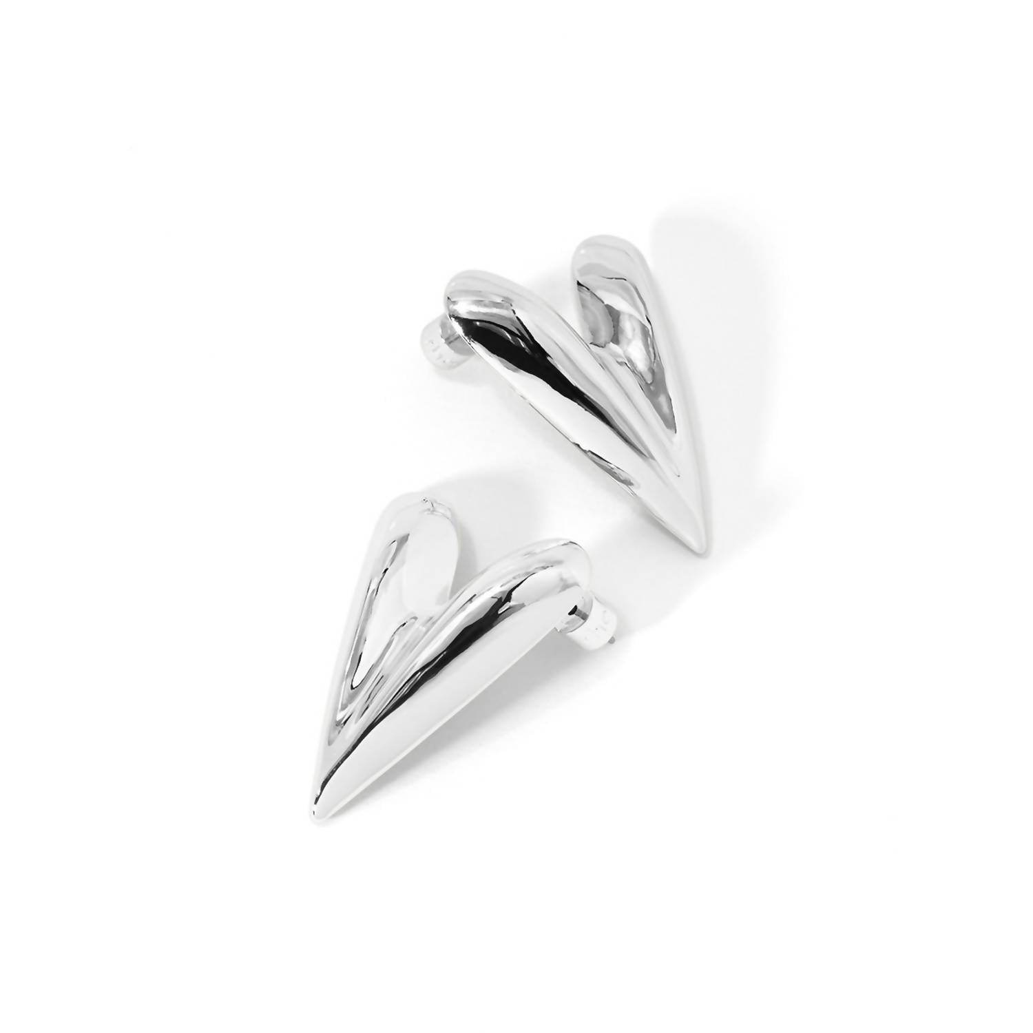 Rho - Women's Puffy Textured Heart Drop Earrings - Rack Hunt -