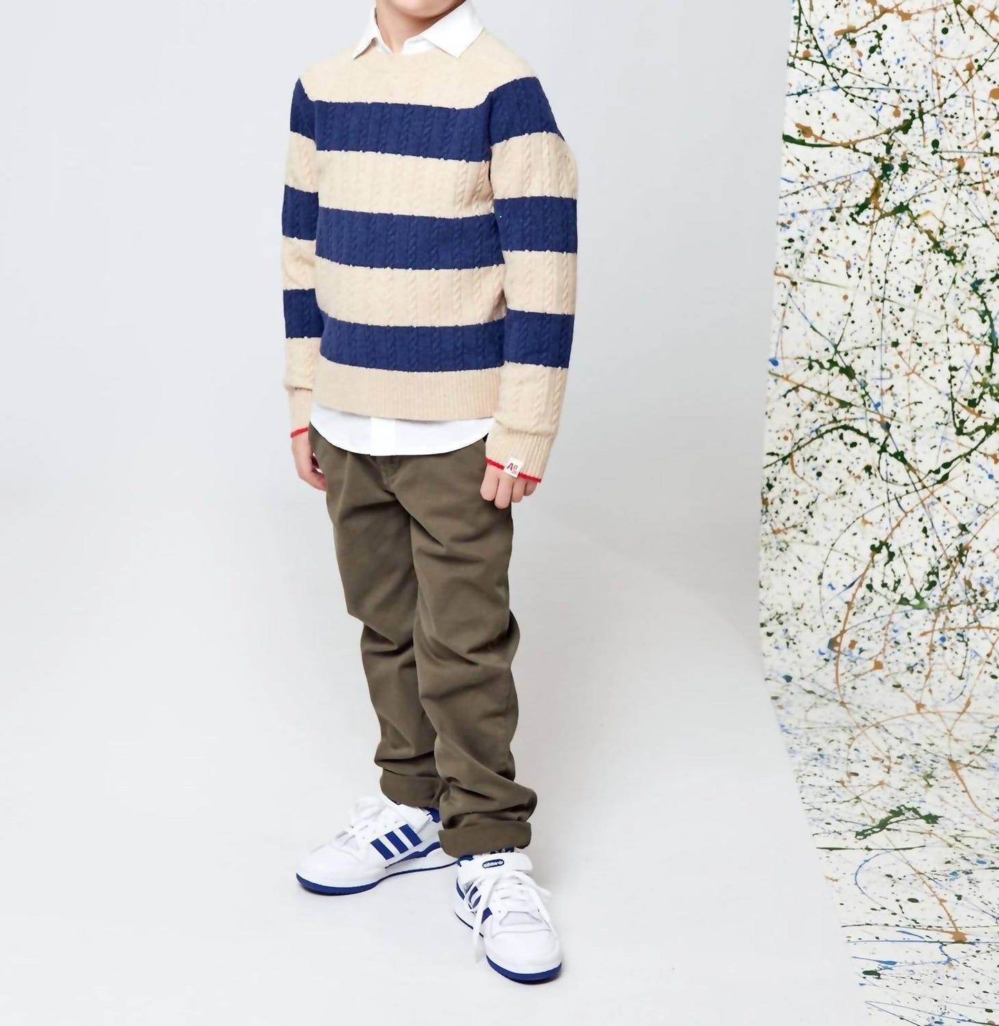 AO76 - Kid's Adrian C-neck Stripes Sweater - Rack Hunt -