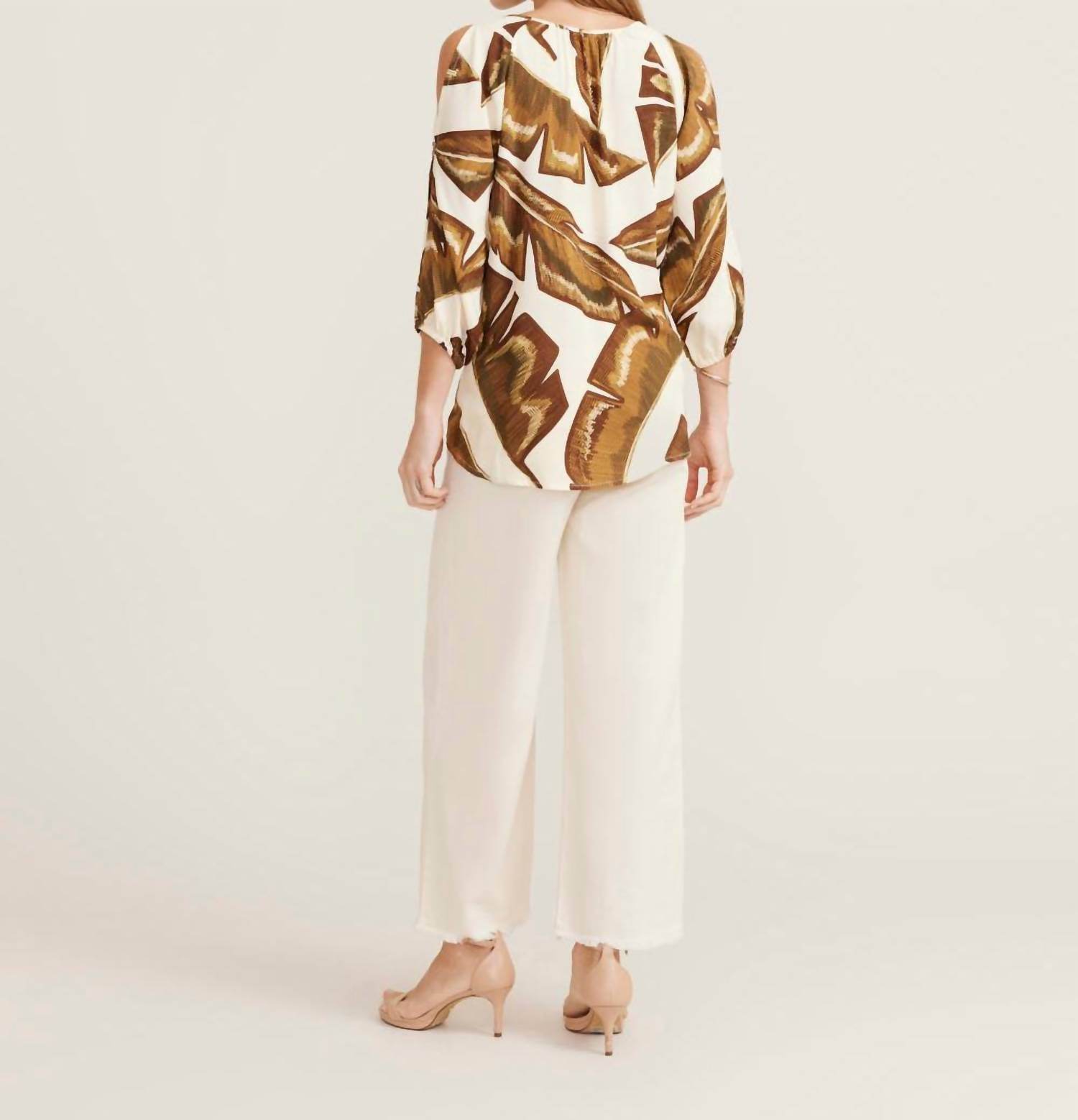 Zinzane - Banana Leaf Peasant Top - Rack Hunt -