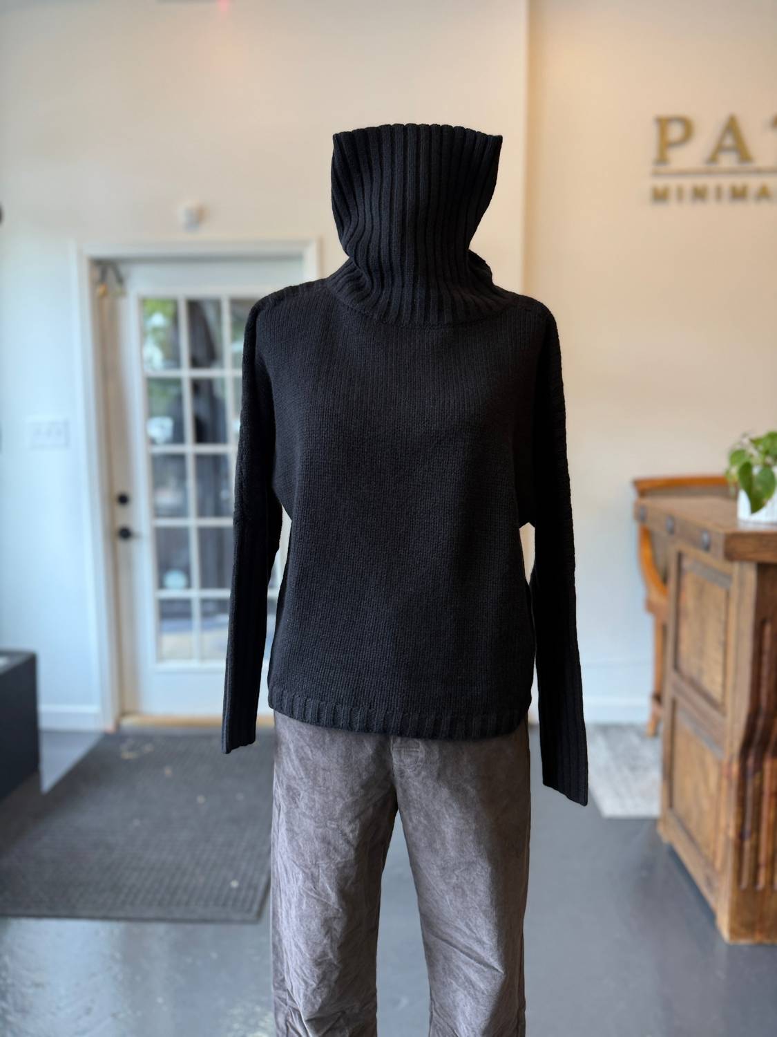 Bat Sleeve Cashmere Turtleneck Sweater