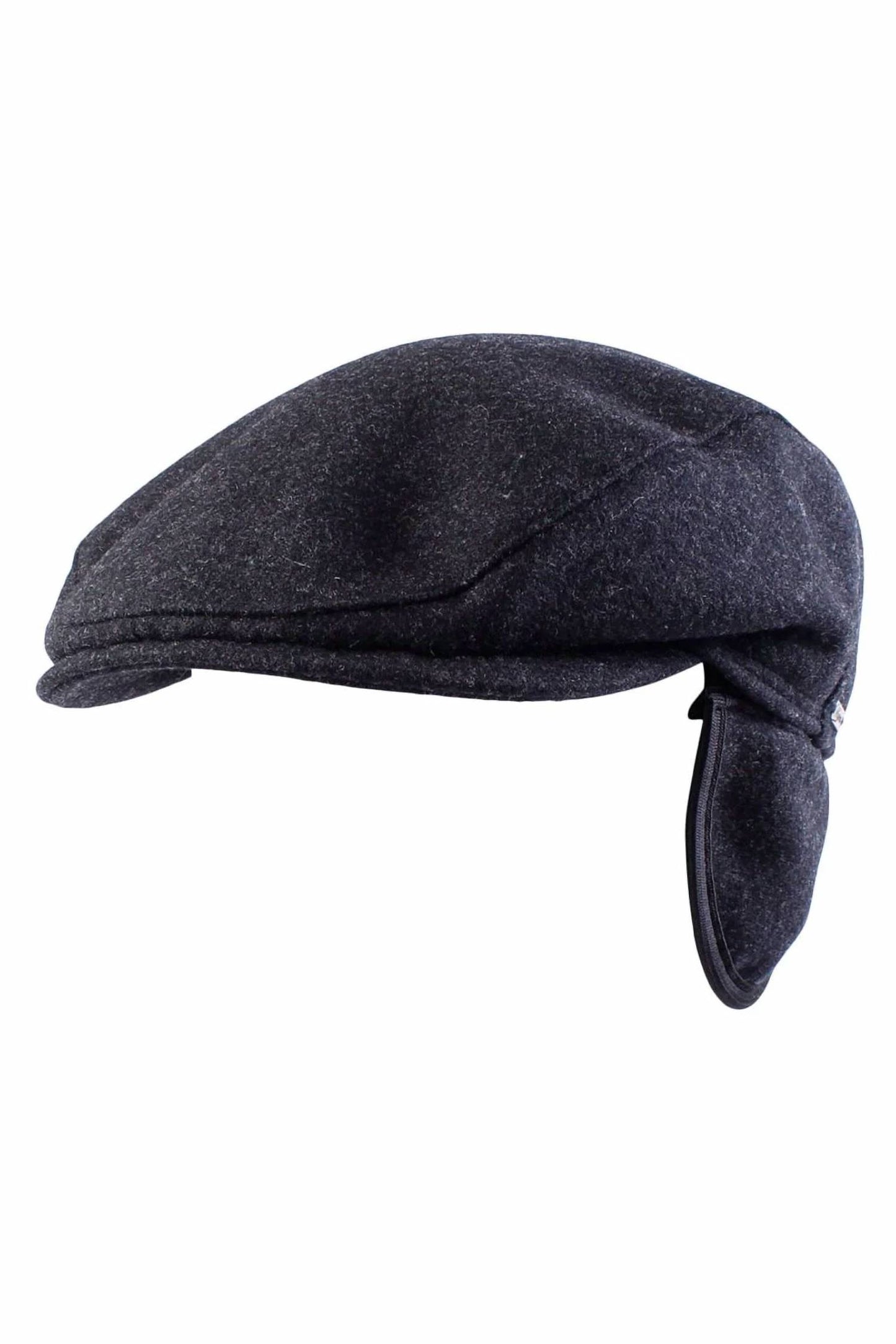 Men's Melton Wool Ivy Slim Cap With Earflaps