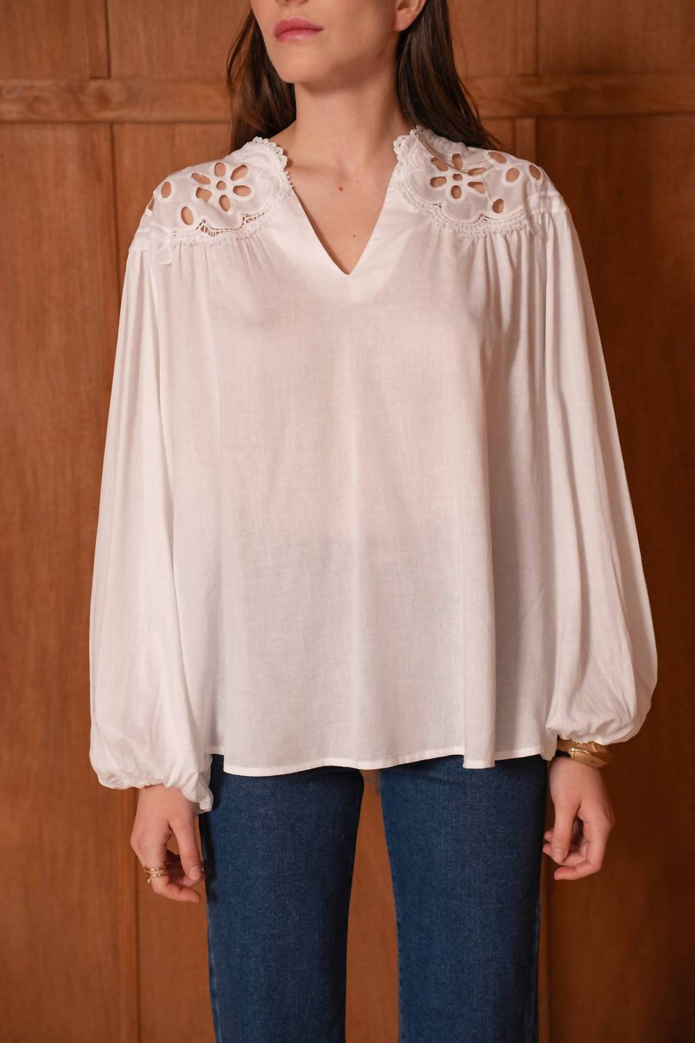 Openwork Lace Blouse