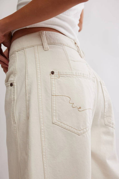 Good Luck Mid Rise Barrel Jeans