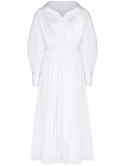 Valentino - Pleated Midi Wrap Dress - Rack Hunt