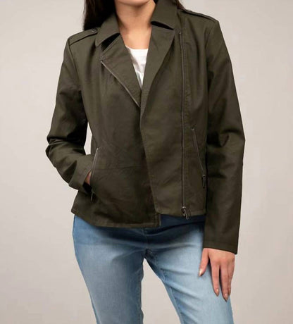 Pleather Moto Jacket - Plus