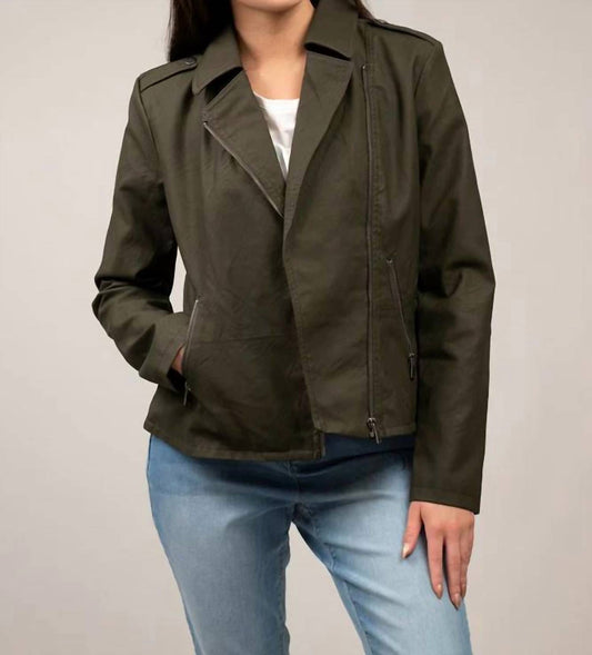 Pleather Moto Jacket - Plus