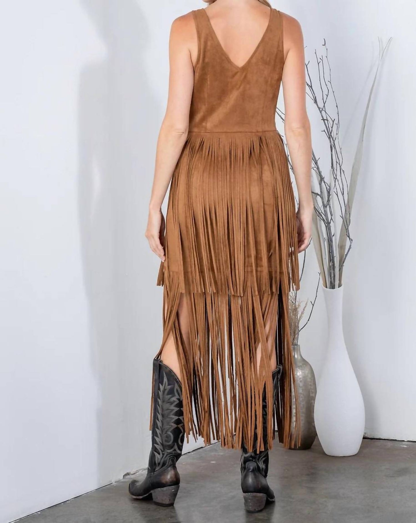 Western Long Fringe Dress