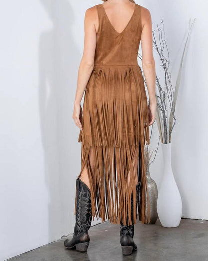 Western Long Fringe Dress