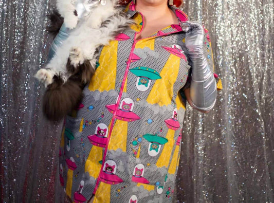 Blue Platypus - Cats In Space Mini Dress - Rack Hunt -