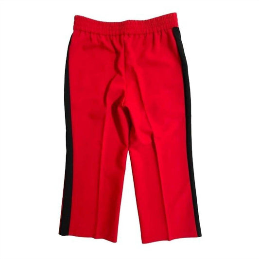 Belle Vere - Women's Side Stripe Casual Wide Leg Crop Pants - Rack Hunt -