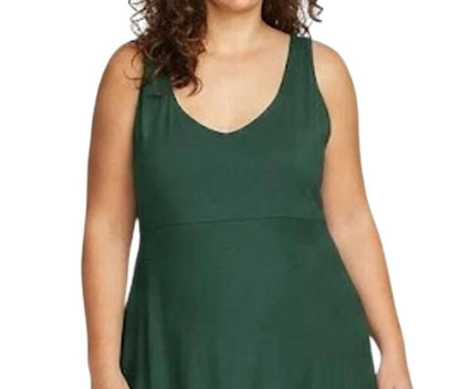 V-neck Sleeveless Tank Midi Dress