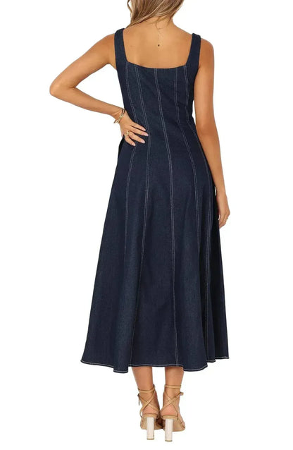 Petal & Pup - Callum Sleeveless Denim Maxi Dress - Rack Hunt