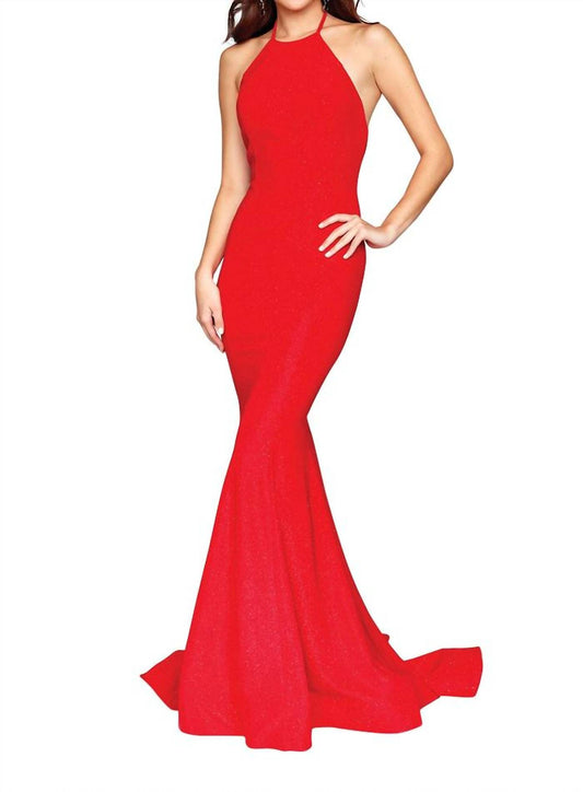 Sleeveless Halter Maxi Dress
