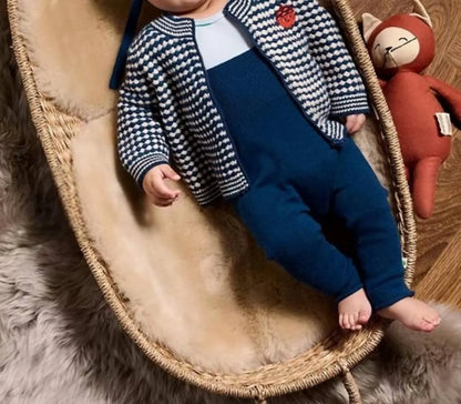 The Bonnie Mob - Girls Homey Chunky Checker Cardigan - alternate view - Rack Hunt