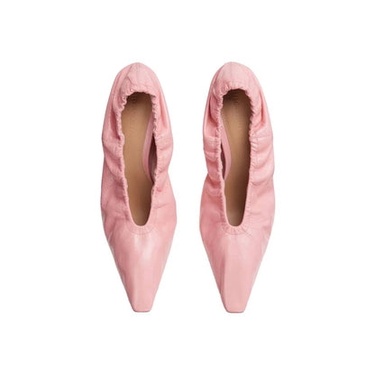 Women's Glitter Heel Almond Pumps